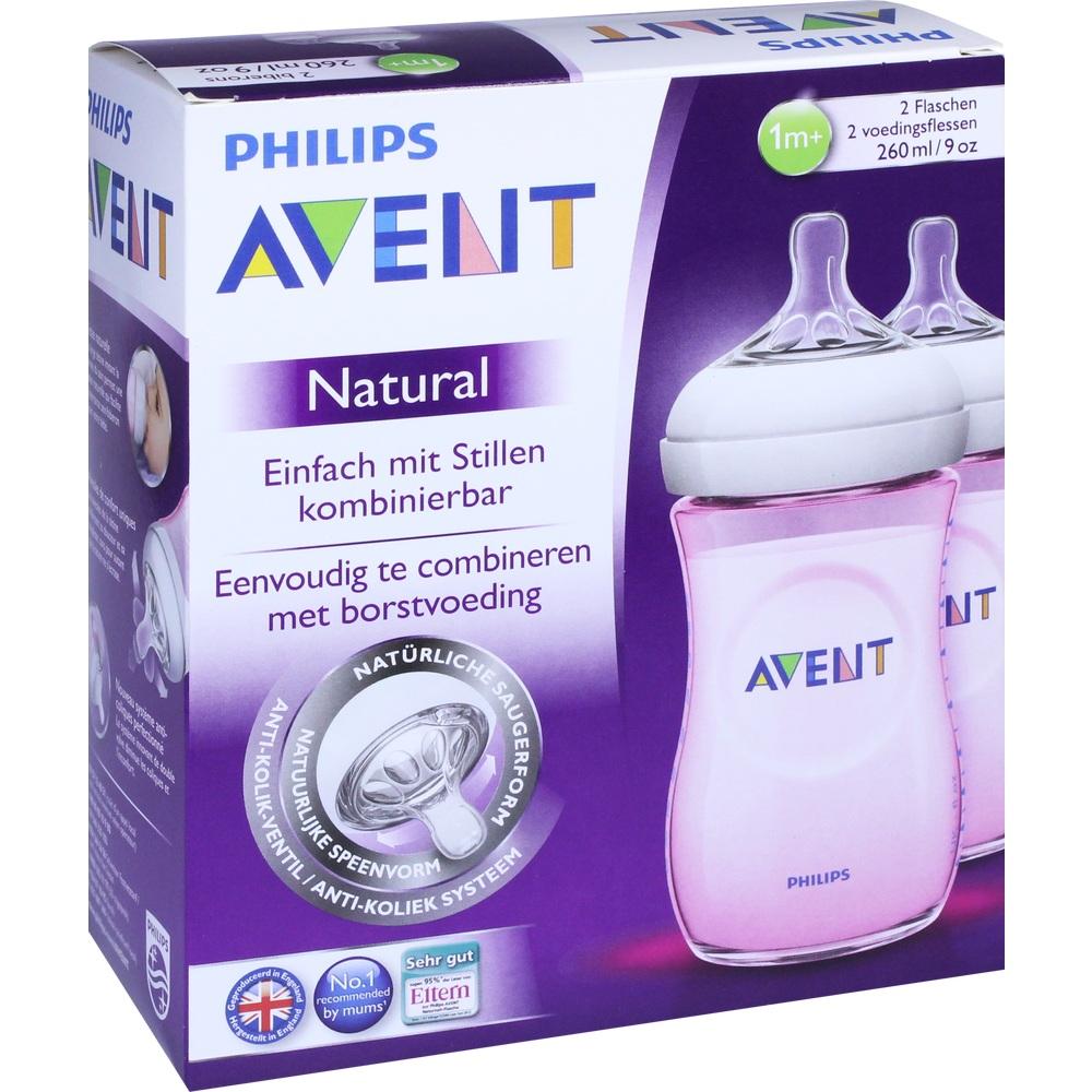 AVENT Naturnah Flasche 260ml Doppelpack rosa